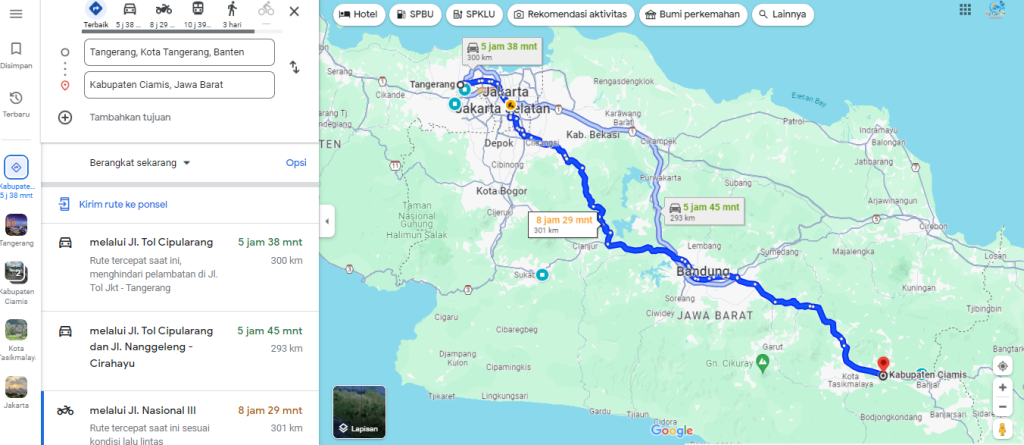 Travel tangerang ciamis
