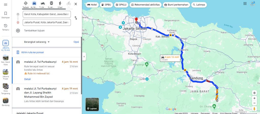 travel garut jakarta